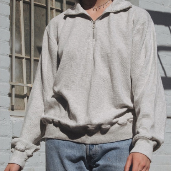 brandy melville quarter zip sweater